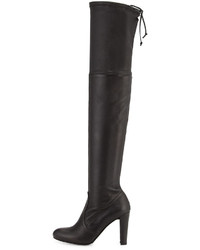 Stuart Weitzman Highland Leather Over The Knee Boot Black