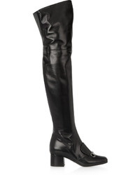 Gucci Horsebit Detailed Leather Over The Knee Boots