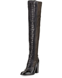 Laurence Dacade Idylle Over The Knee Lace Up Boot Black