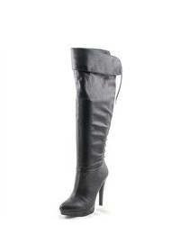 INC International Concepts Parees Over The Knee High Boots Black 6m