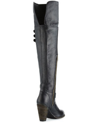Frye Jenny Over The Knee Leather Boot Black