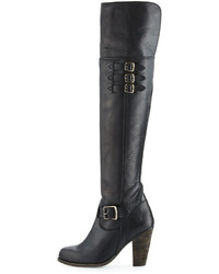 Frye Jenny Over The Knee Leather Boot Black