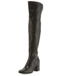 Frye Jodi Leather Over The Knee Boot Black