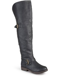Journee Collection Kane Studded Over The Knee Buckle Boots