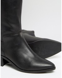 Asos King Fisher Leather Over The Knee Boots