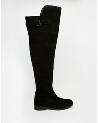 Asos Kowtow Wide Fit Leather Over The Knee Boots