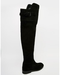 Asos Kowtow Wide Fit Leather Over The Knee Boots