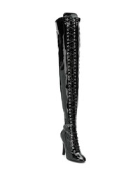Moschino Lace Up Thigh High Boots