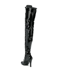 Moschino Lace Up Thigh High Boots
