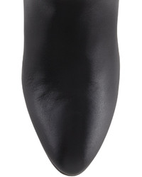 Brian Atwood Leather Almond Toe Over The Knee Boot Black