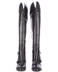 Sergio Rossi Leather Over The Knee Boots
