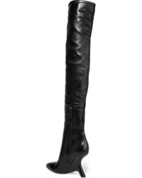 Tom Ford Leather Over The Knee Boots Black
