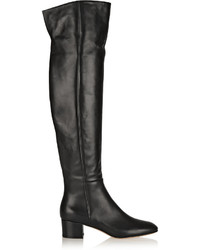 Gianvito Rossi Leather Over The Knee Boots Black