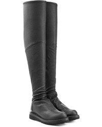 Rick Owens Leather Over The Knee Boots