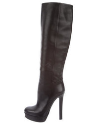 Gucci Leather Over The Knee Boots