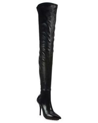 Givenchy Leather Over The Knee Point Toe Boots