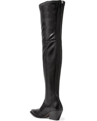 Givenchy Leather Over The Knee Sock Boots
