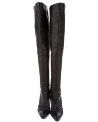 Jimmy Choo Leather Round Toe Boots