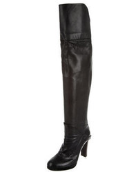Guillaume Hinfray Leather Round Toe Boots