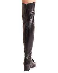 Gucci Lillian Over The Knee Leather Horsebit Boots