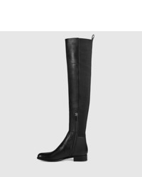 Gucci Maud Leather Over The Knee Boot