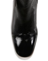 Proenza Schouler Metal Heel Patent Cap Toe Over The Knee Leather Boots