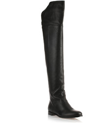 Jimmy Choo Mitty Black Grainy Leather Over The Knee Boot