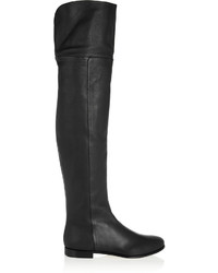 Jimmy Choo Mitty Textured Leather Over The Knee Boots Black