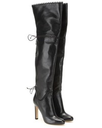 Francesco Russo Over The Knee Leather Boots