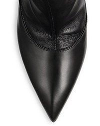 Alexander McQueen Over The Knee Stretch Leather Boots