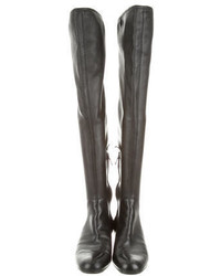 Prada Sport Leather Over The Knee Boots