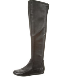 Prada Sport Leather Over The Knee Boots