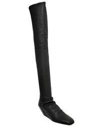 Rick Owens 70mm Stretch Leather Over The Knee Boots