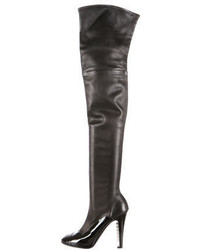 Chanel Round Toe Over The Knee Boots