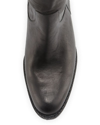 Delman Sofie Over The Knee Leather Boot Black