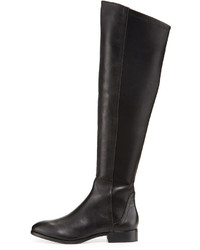 Steve Madden Steven By Erupt Layered Leather Over The Knee Boot Black