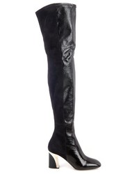 Proenza Schouler Suede And Leather Over The Knee Boots