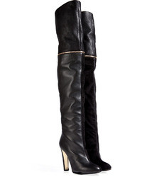 Vionnet Suedeleather Over The Knee Boots In Black