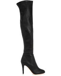 Jimmy Choo Toni Stretch Leather Over The Knee Boots Black