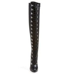 Christian Louboutin Top Croche Over The Knee Boot Size 85us 385eu Black