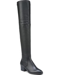 Ralph Lauren Collection Polished Leather Over The Knee Boots In Black ...