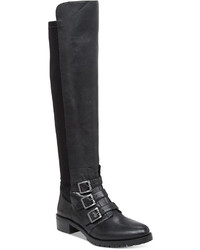 Ralph Lauren Collection Polished Leather Over The Knee Boots In Black ...