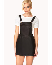 Forever 21 Dynamite Faux Leather Overall Dress