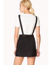 Forever 21 Dynamite Faux Leather Overall Dress