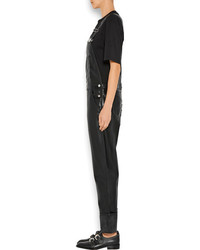 Givenchy Faux Leather Overalls Black