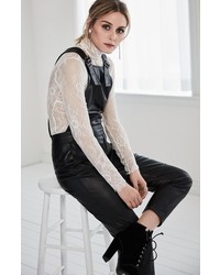 Olivia Palermo + Chelsea28 Leather Overalls