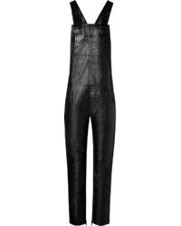 Zadig & Voltaire Leather Sydney Overalls In Black