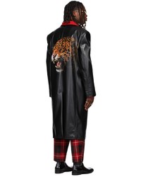 LU'U DAN Black Airbrush Leopard Coat