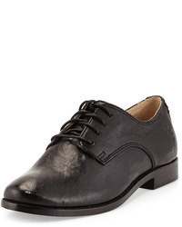 Frye Anna Lace Up Leather Oxford Black