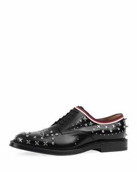 Gucci Beyond Leather Lace Up Shoe With Studs Black